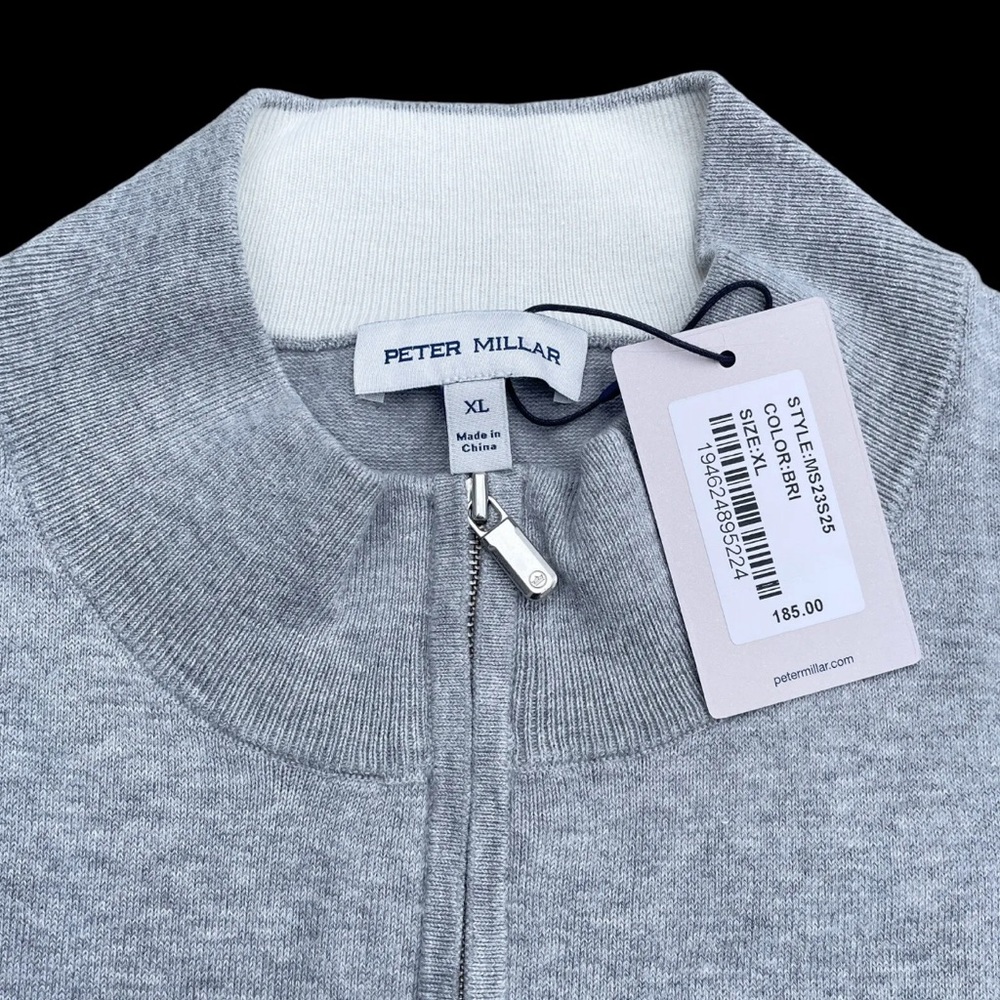 Peter Millar Crown Soft Cotton Blend Men’s Crest Quarter Zip Sweater NWT… - Picture 3 of 8